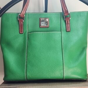 Dooney & Bourke Green and Brown Tote Bag